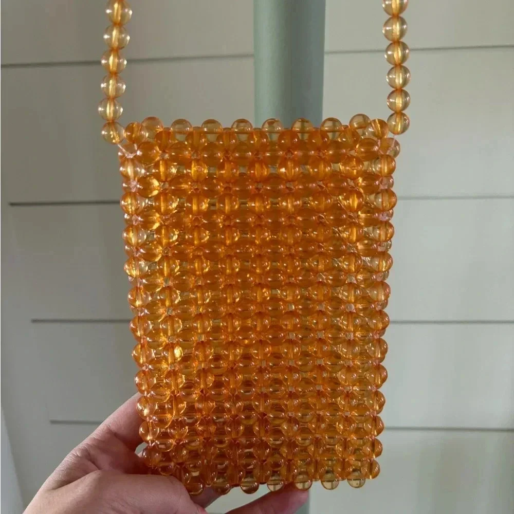 Orange Beaded Purse - Picture 2 of 5